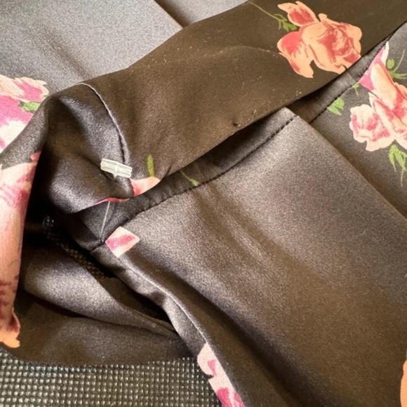 Dark Floral Silk Reformation Dress - Picture 10 of 13